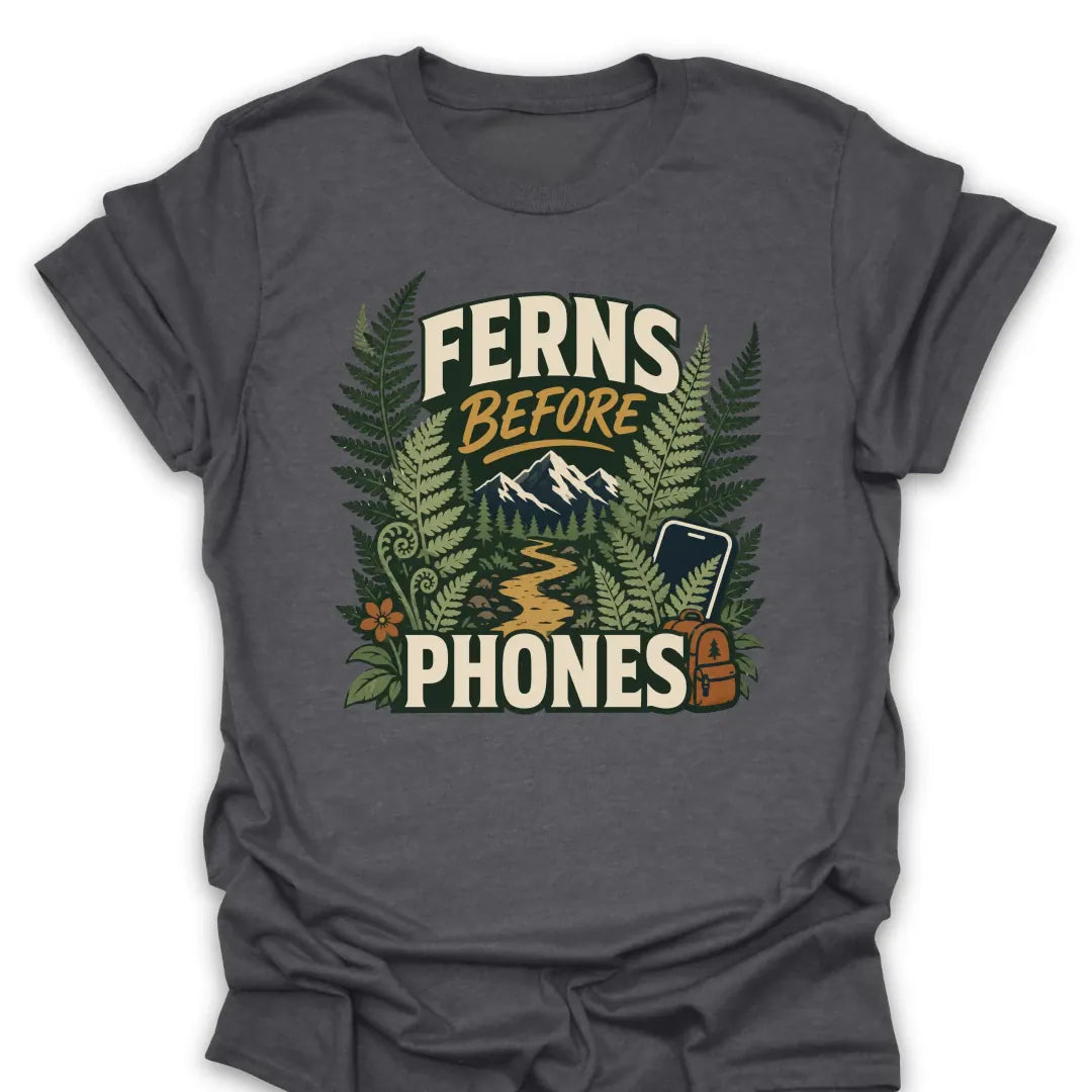 T-Shirt Dark Heather / S Ferns Before Phones