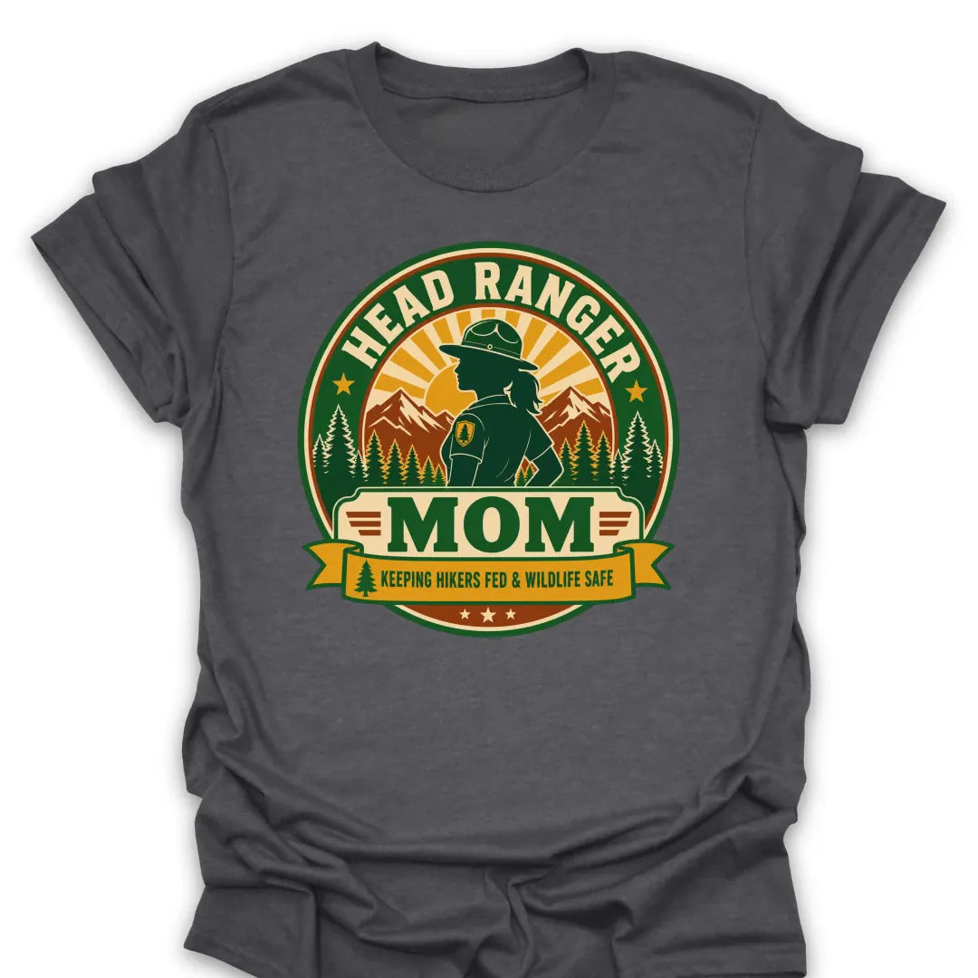 T-Shirt Dark Heather / S Head Ranger Mom T-Shirt