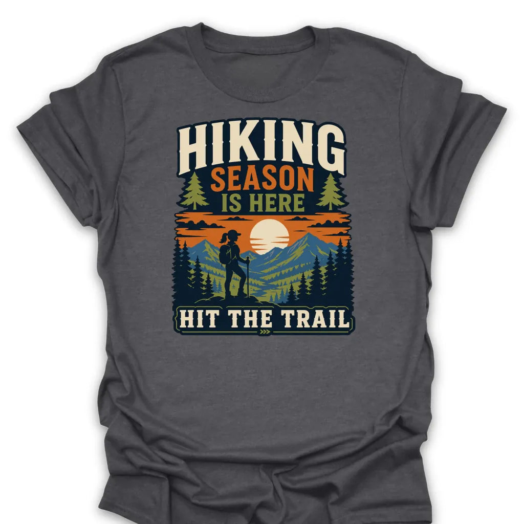 T-Shirt Dark Heather / S Hit The Trail