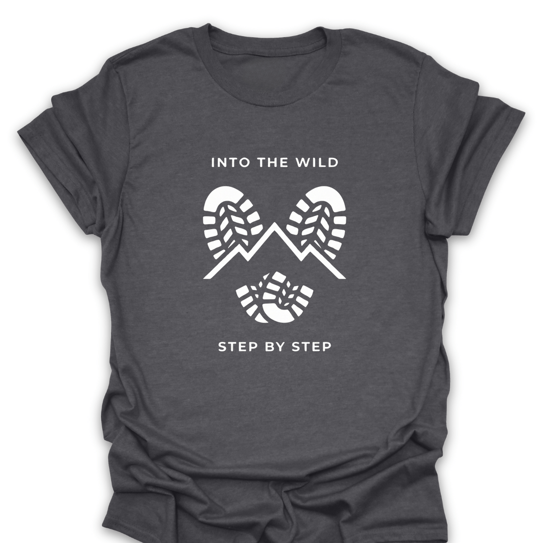 T-Shirt Dark Heather / S Into the Wild Step By Step T-Shirt