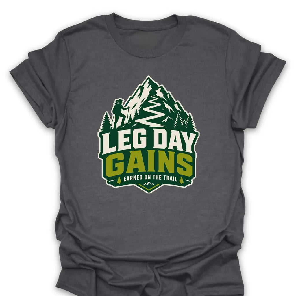 T-Shirt Dark Heather / S Leg Day Gains T-Shirt