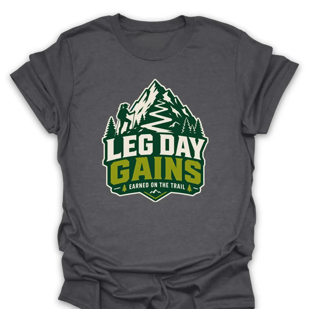 T-Shirt Dark Heather / S Leg Day Gains T-Shirt