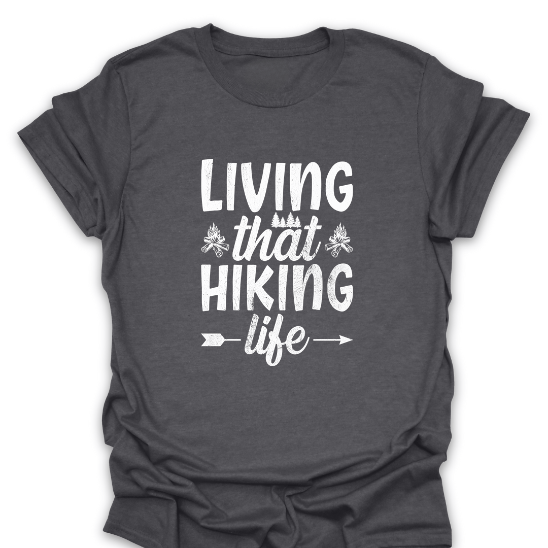 T-Shirt Dark Heather / S Living That Hiking Life T-Shirt