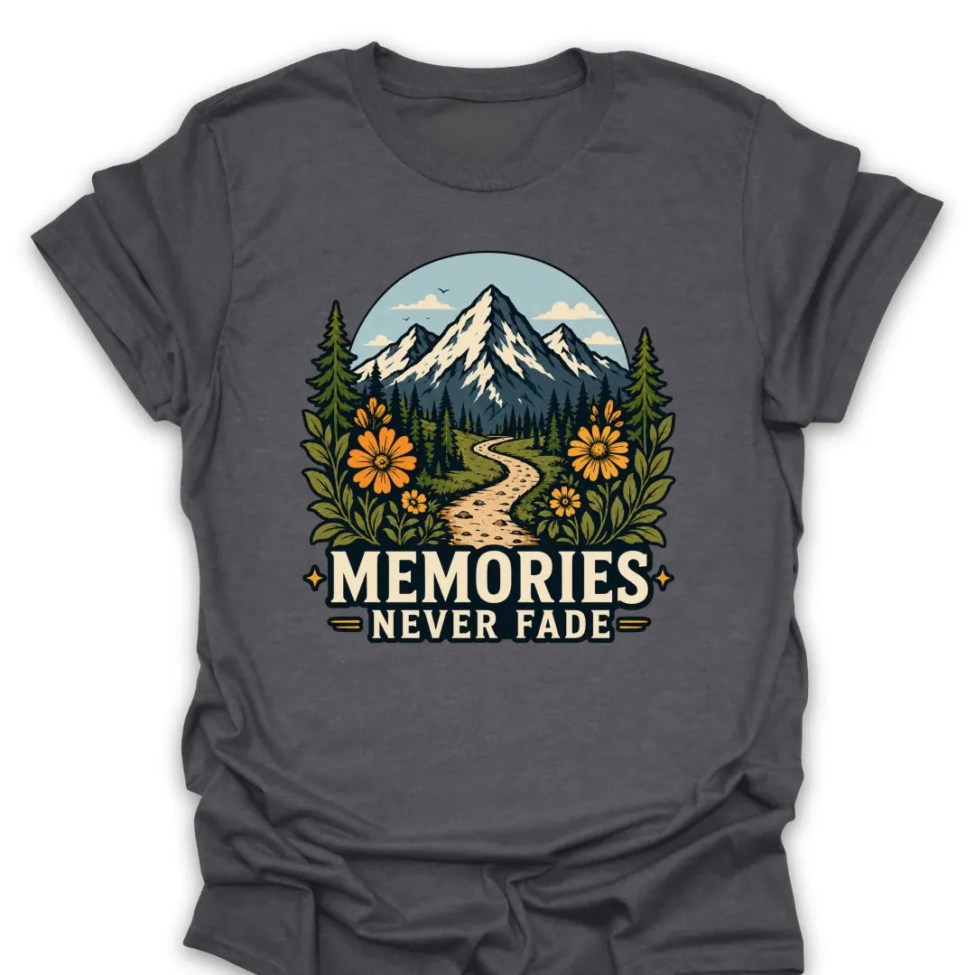 T-Shirt Dark Heather / S Memories Never Fade Mountain Trail T-Shirt