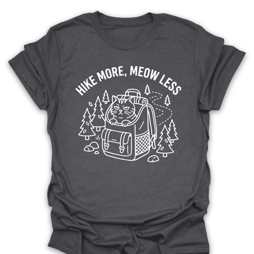 T-Shirt Dark Heather / S Meow Less T-Shirt