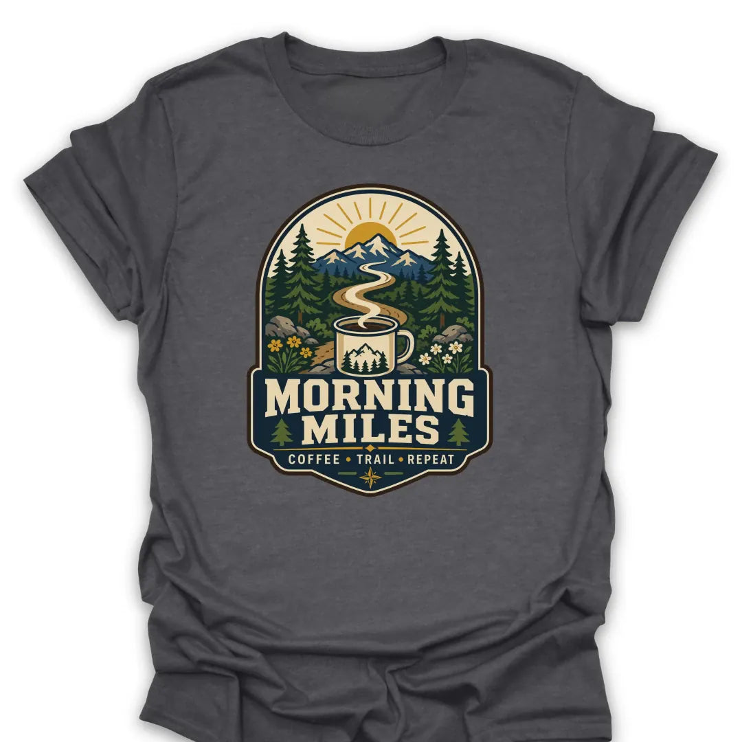 T-Shirt Dark Heather / S Morning Miles Trail