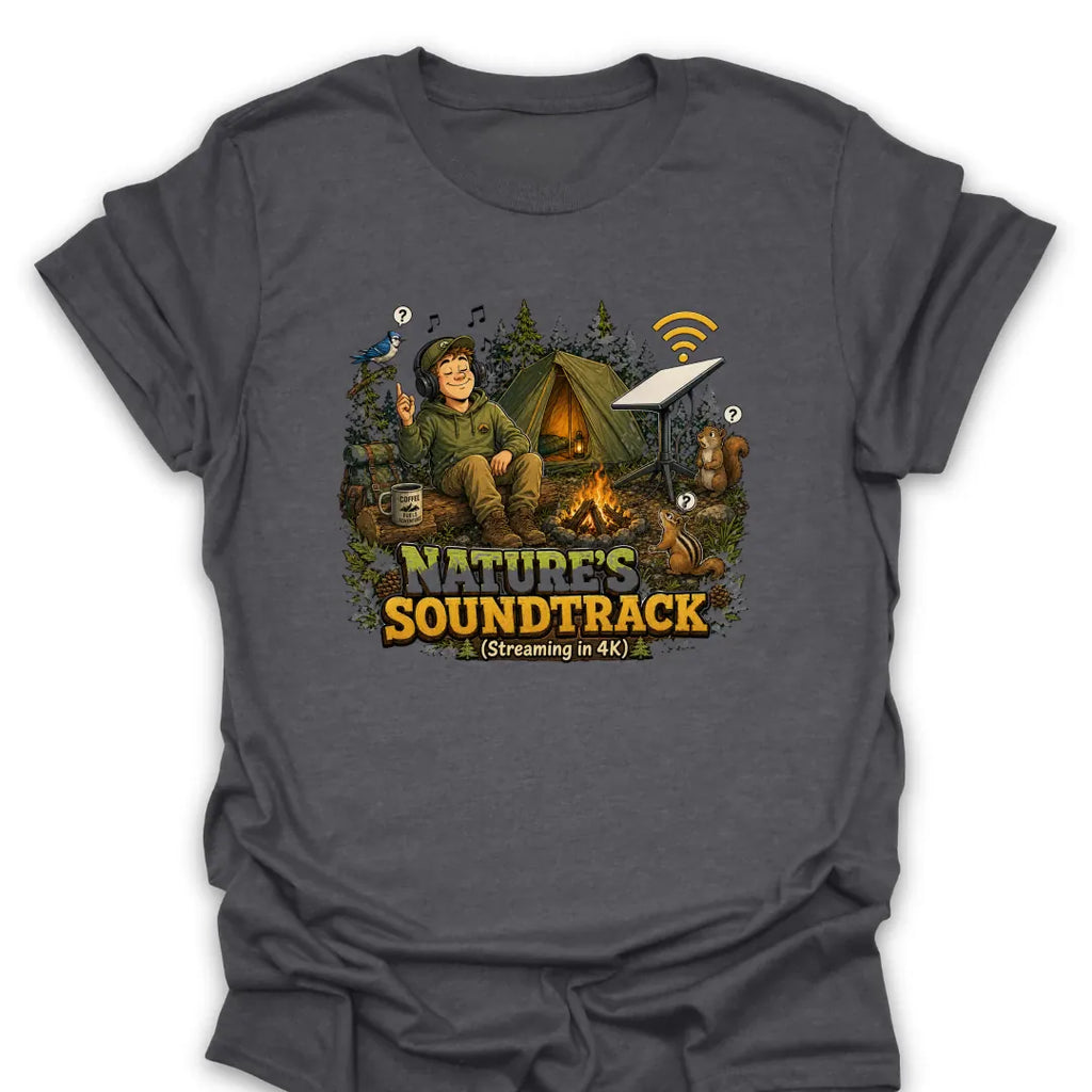 T-Shirt Dark Heather / S Natures Soundtrack at 4K T-Shirt