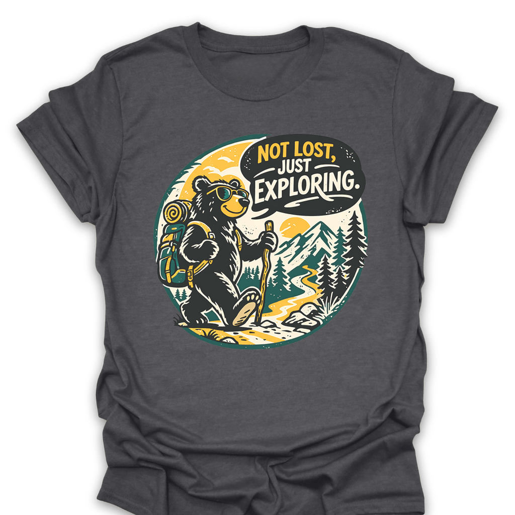 T-Shirt Dark Heather / S Not Lost Exploring Tee