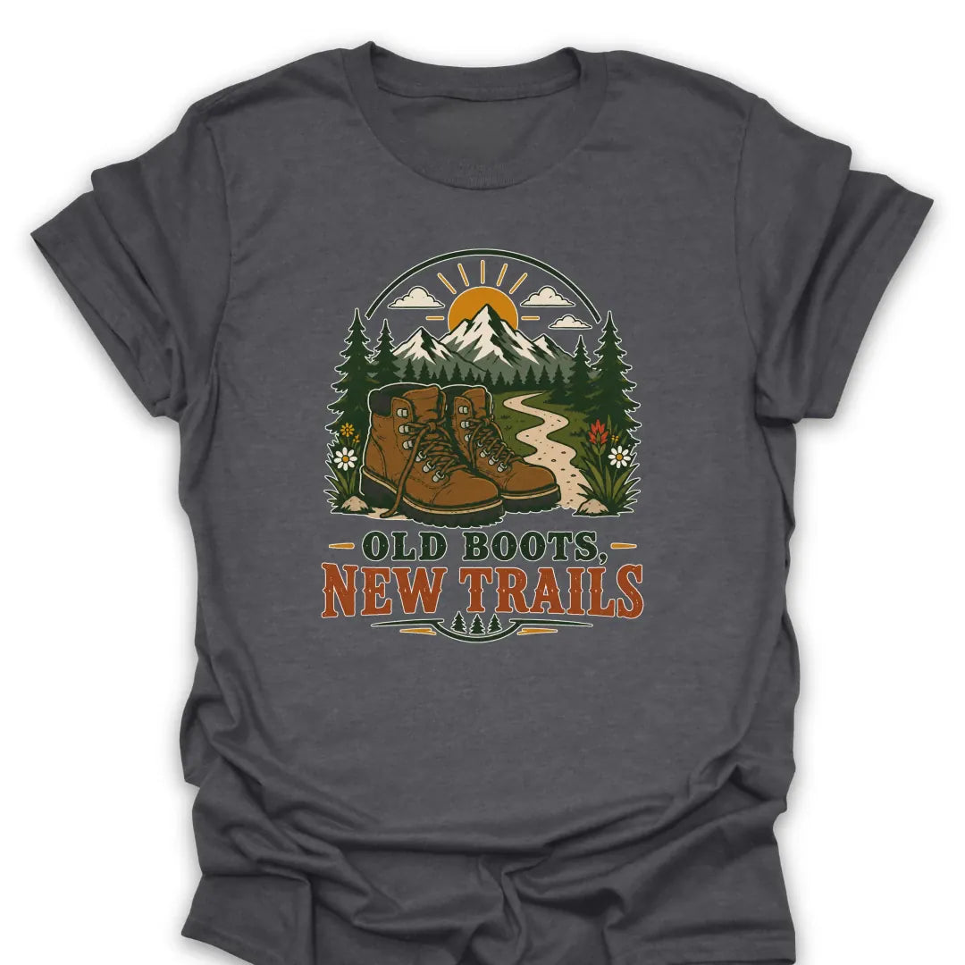 T-Shirt Dark Heather / S Old Boots, New Trails