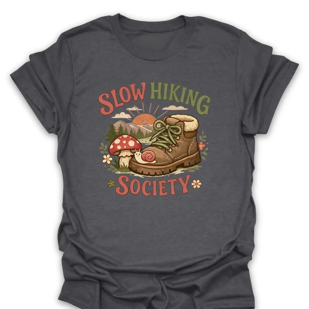 T-Shirt Dark Heather / S Slow Hiking Society Tee