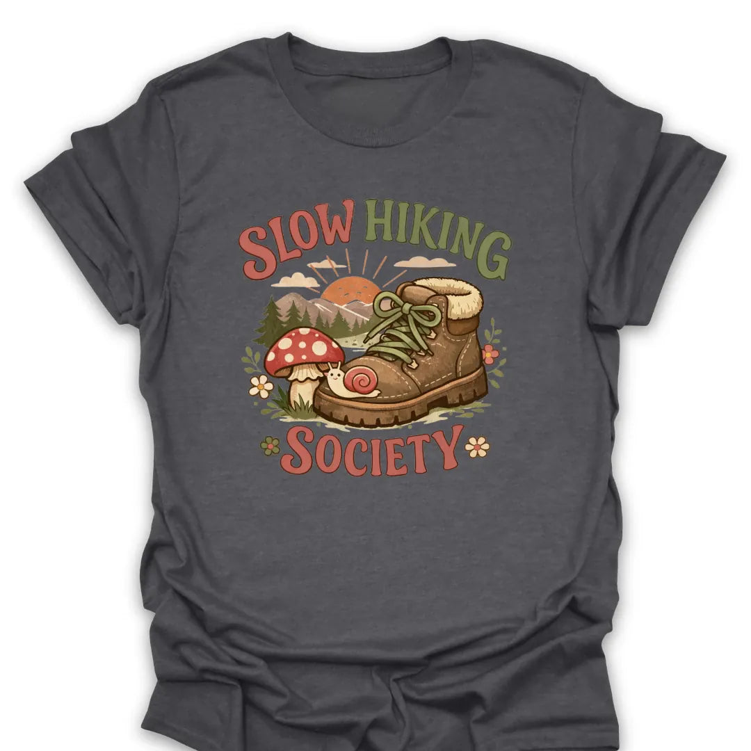 T-Shirt Dark Heather / S Slow Hiking Society Tee