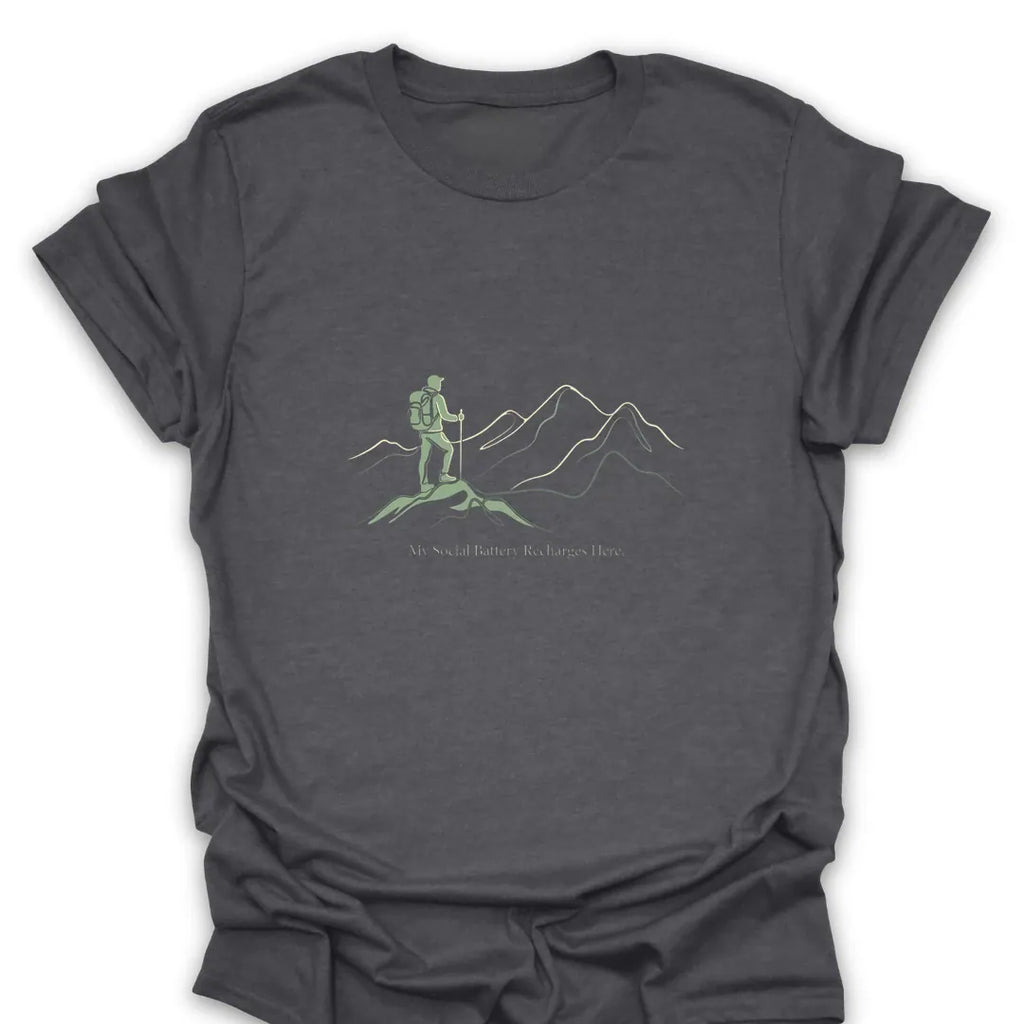 T-Shirt Dark Heather / S Social Battery Recharge T-Shirt