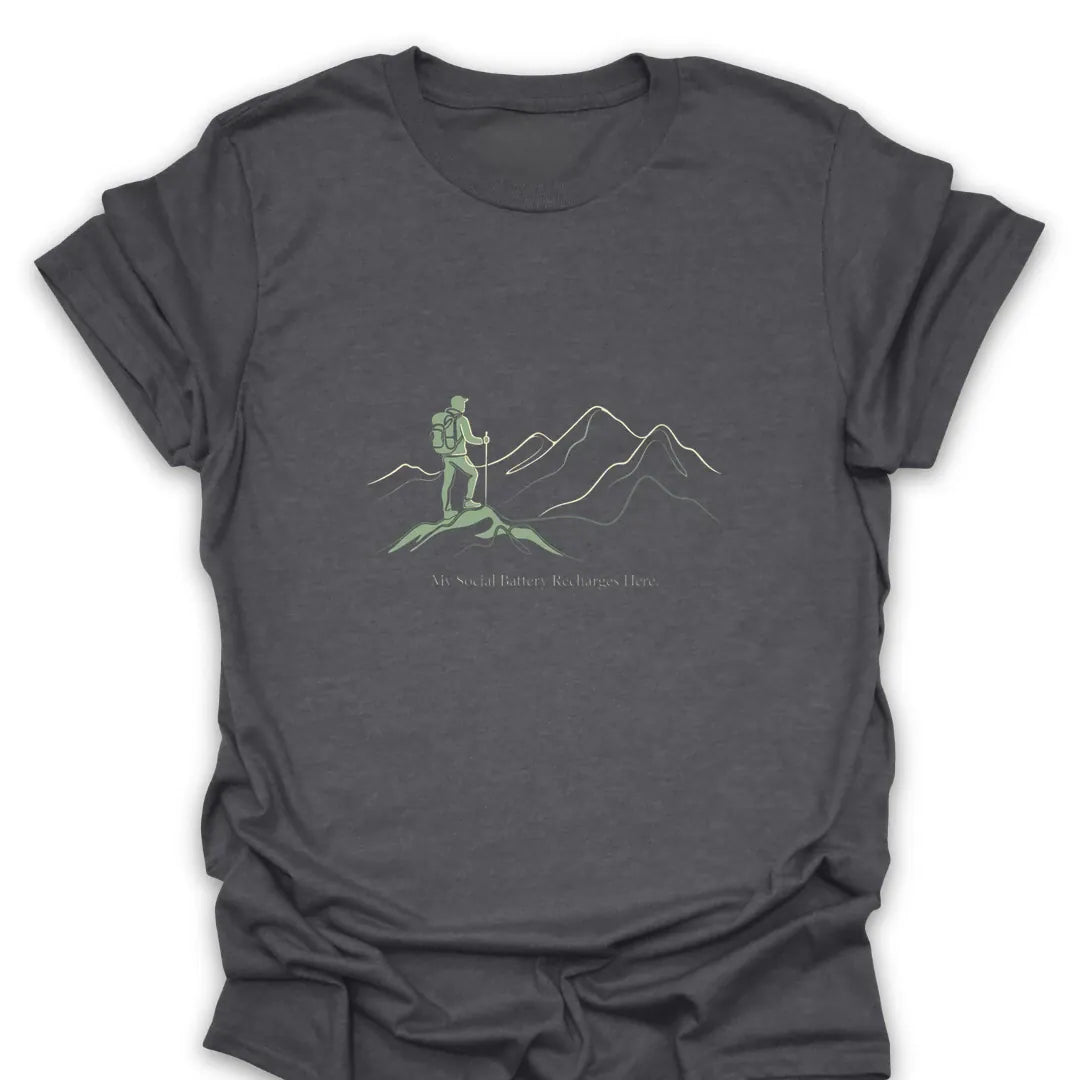 T-Shirt Dark Heather / S Social Battery Recharge T-Shirt