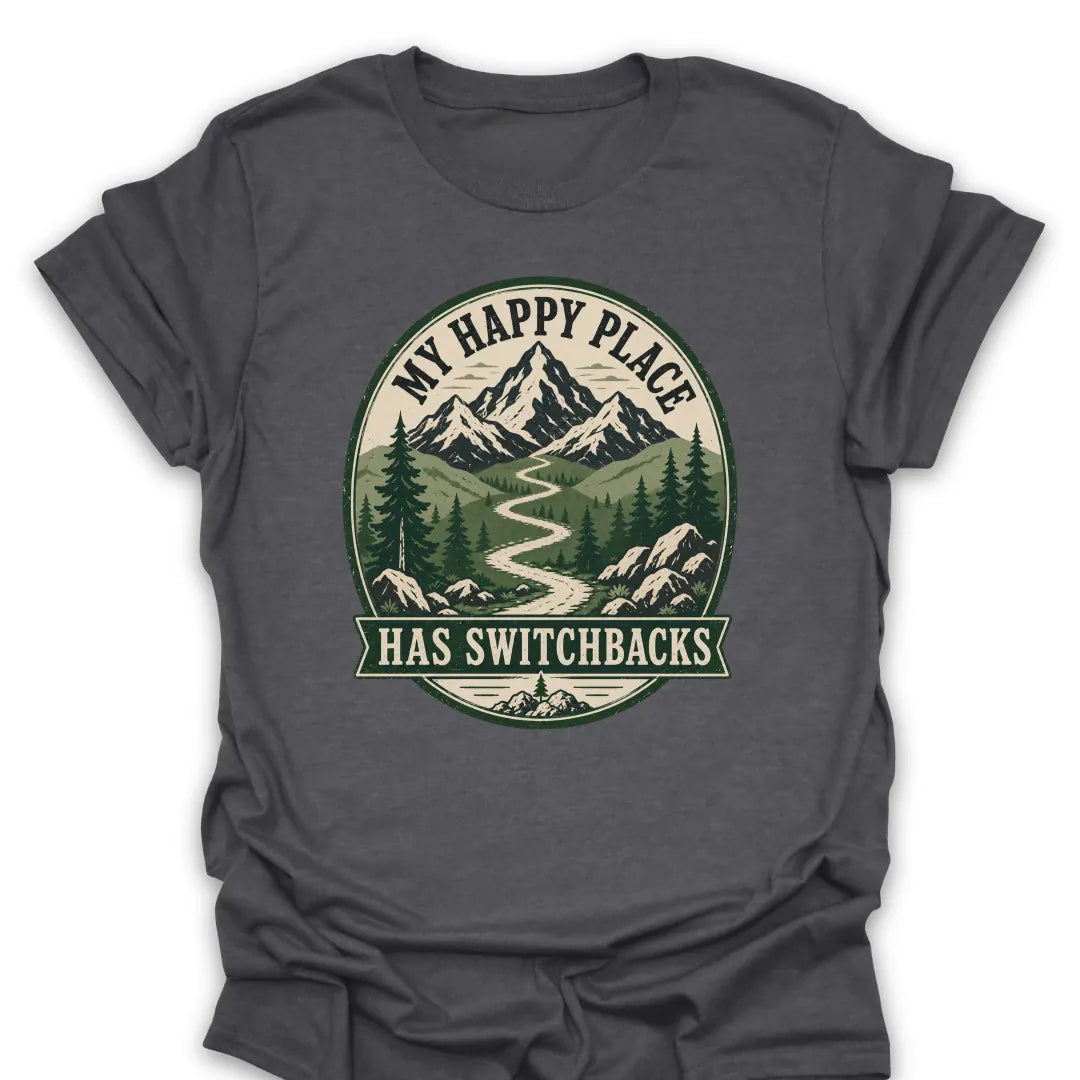T-Shirt Dark Heather / S Switchback Happy Place T-Shirt