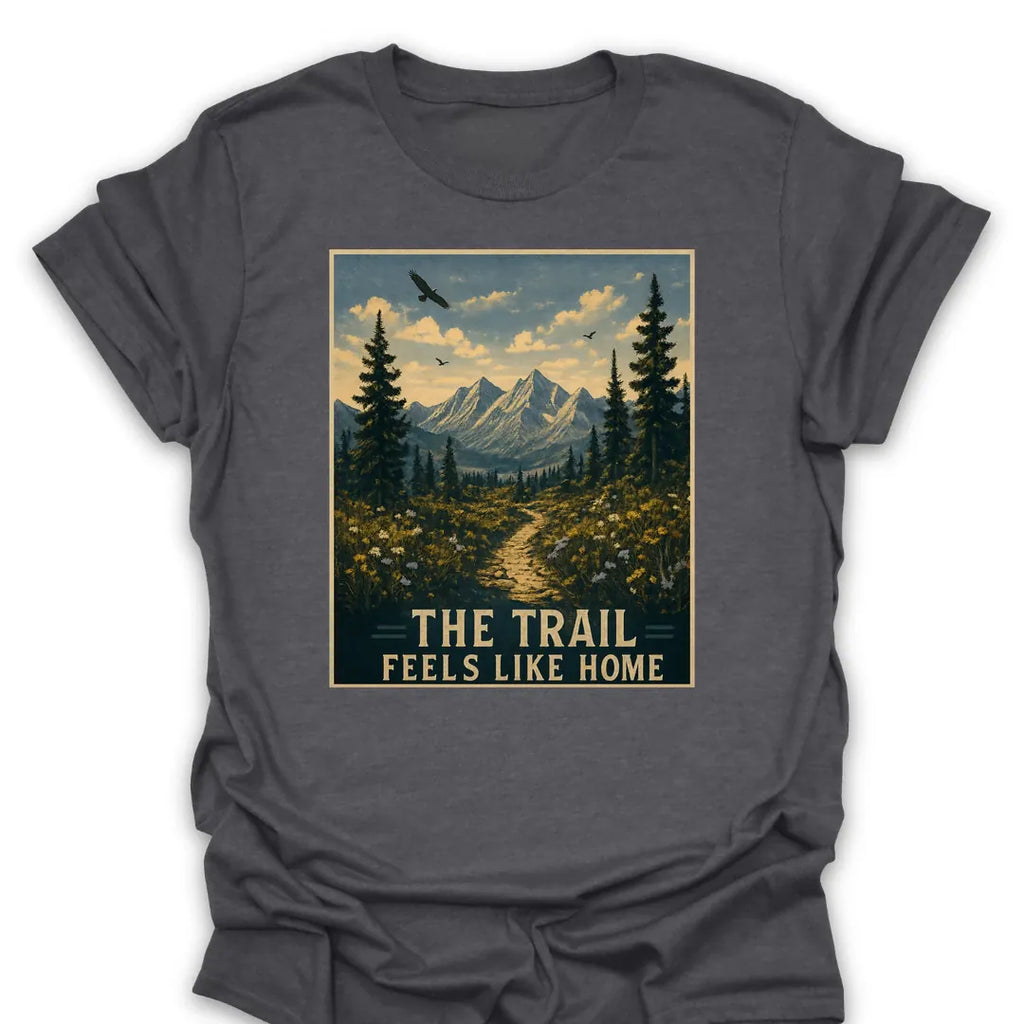 T-Shirt Dark Heather / S The Trail Feels Like Home T-Shirt