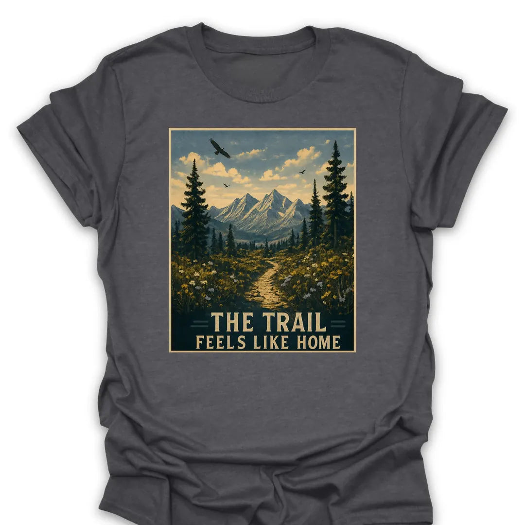 T-Shirt Dark Heather / S The Trail Feels Like Home T-Shirt