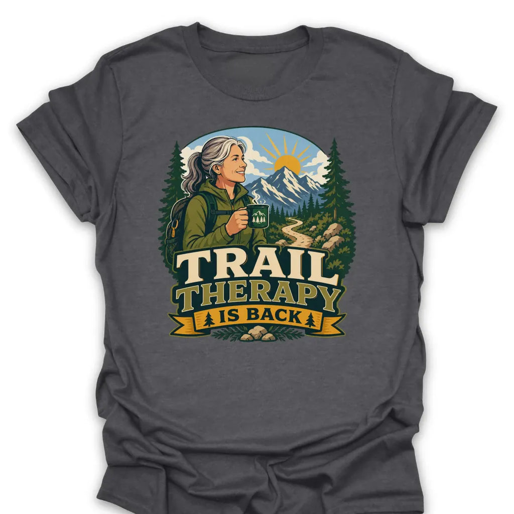 T-Shirt Dark Heather / S Trail Therapy Is Back