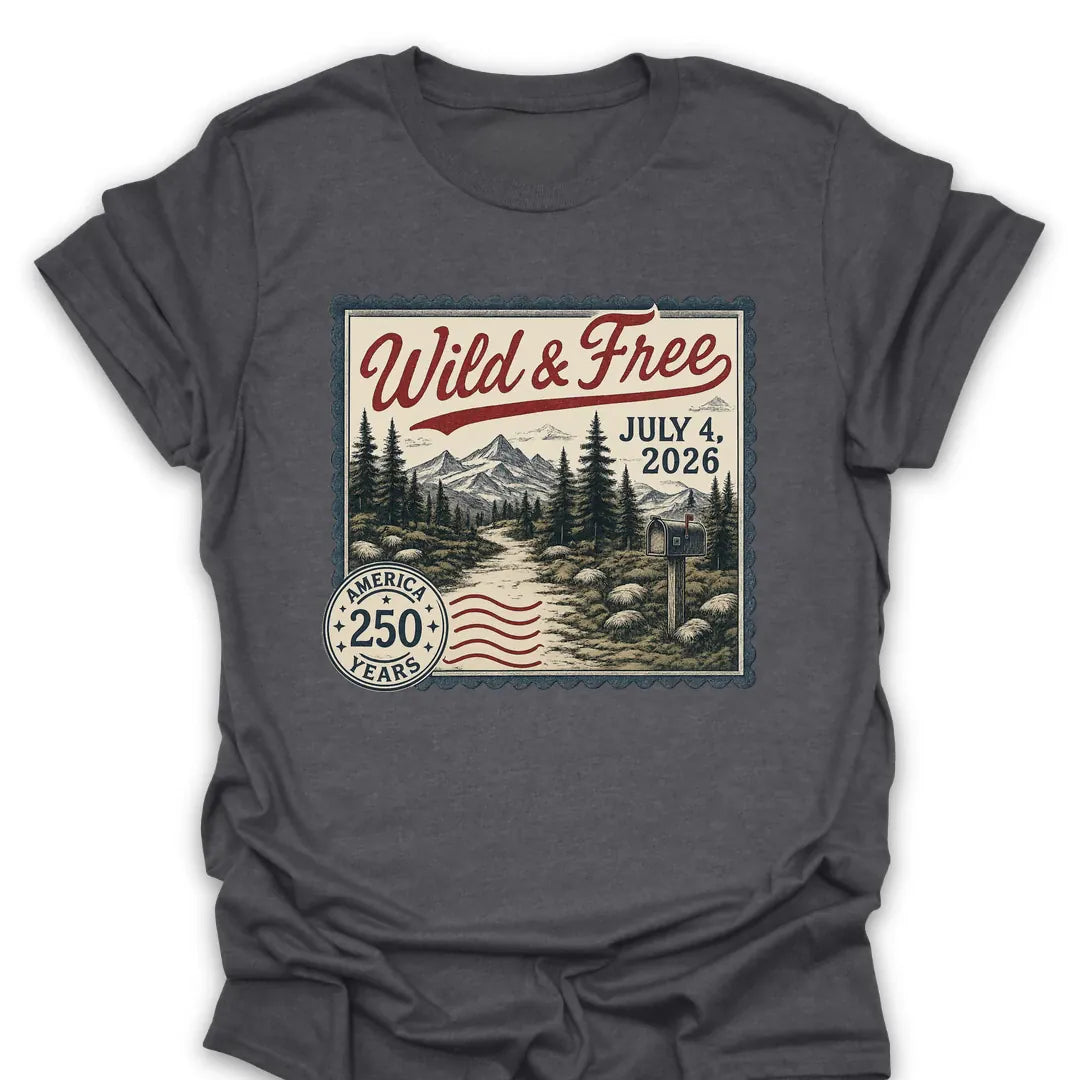 T-Shirt Dark Heather / S Wild & Free America 250 Years T-Shirt