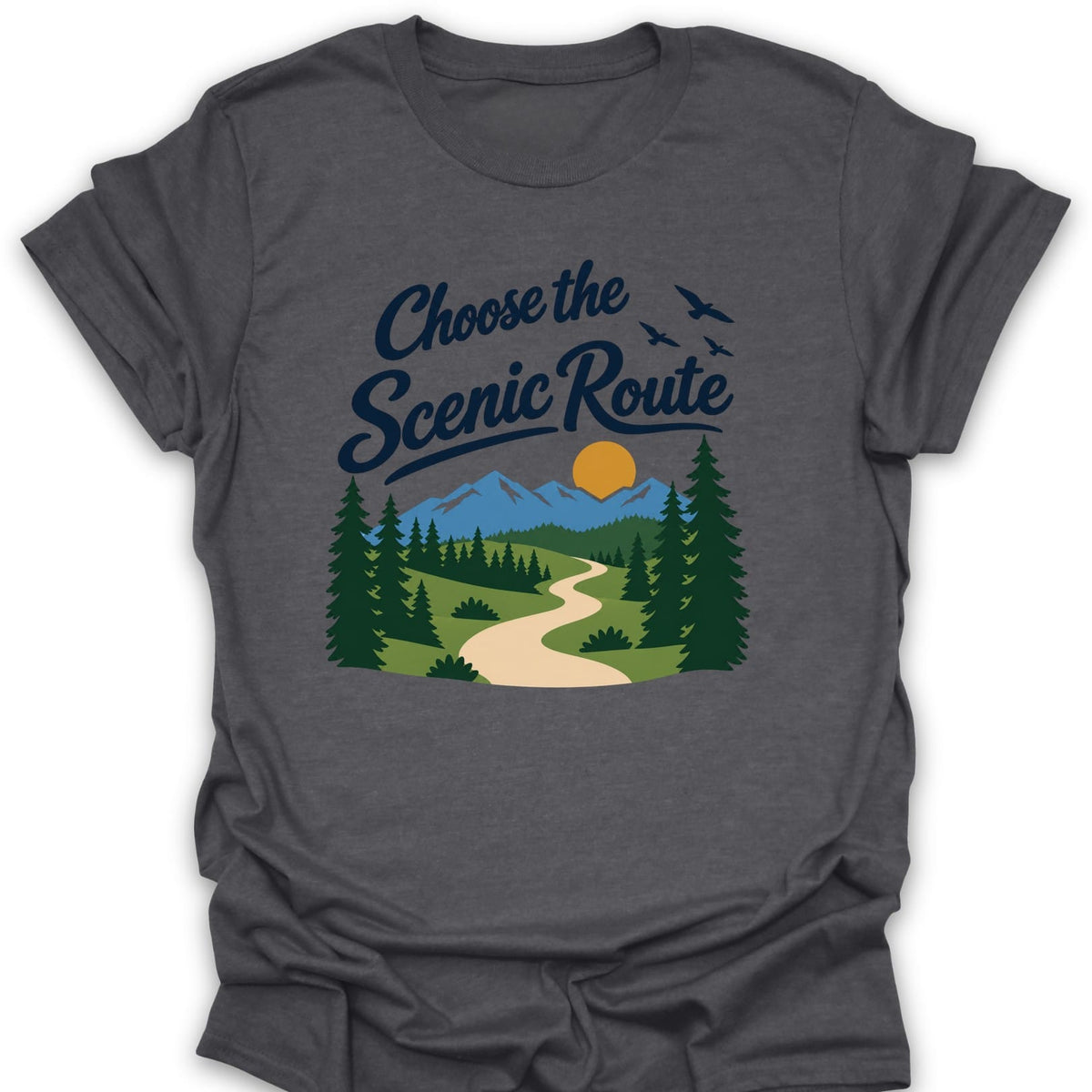 T-Shirt Dark Heather / S Winding Path