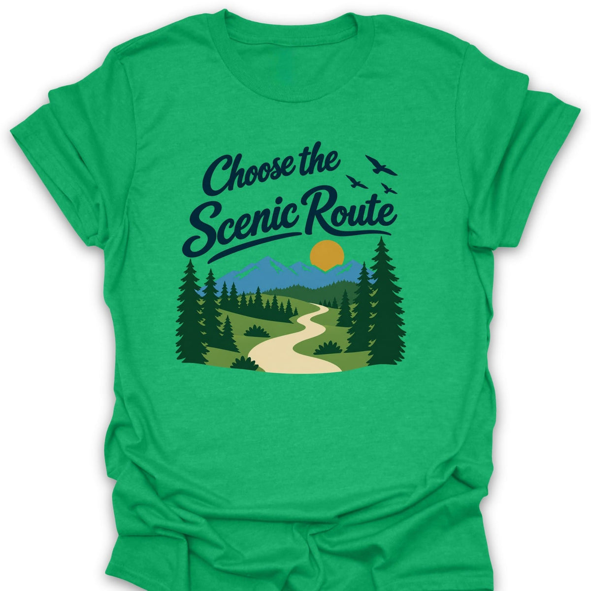 T-Shirt Heather Irish Green / S Winding Path