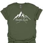 T-Shirt Military Green / S Adventure Awaits – Mountain Graphic T-Shirt
