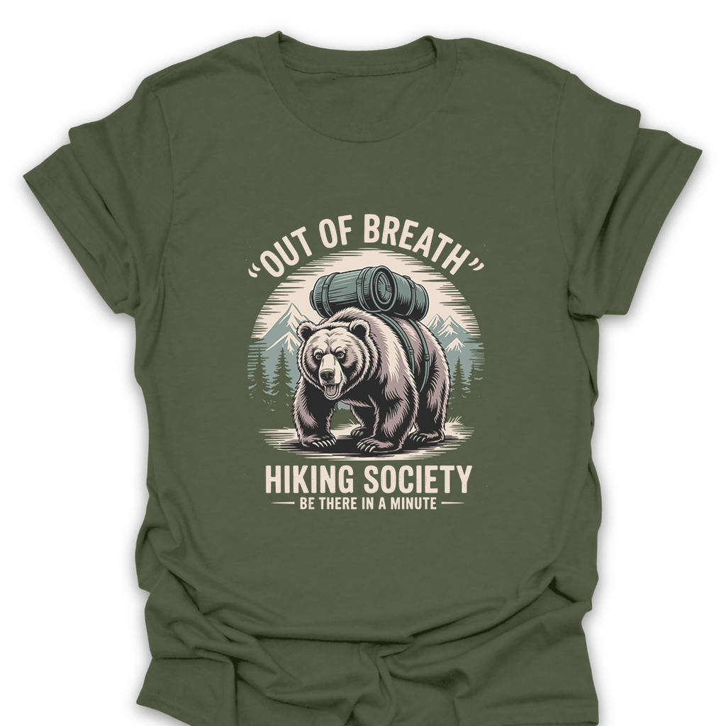 T-Shirt Military Green / S Be There In A Minute Bear T-Shirt