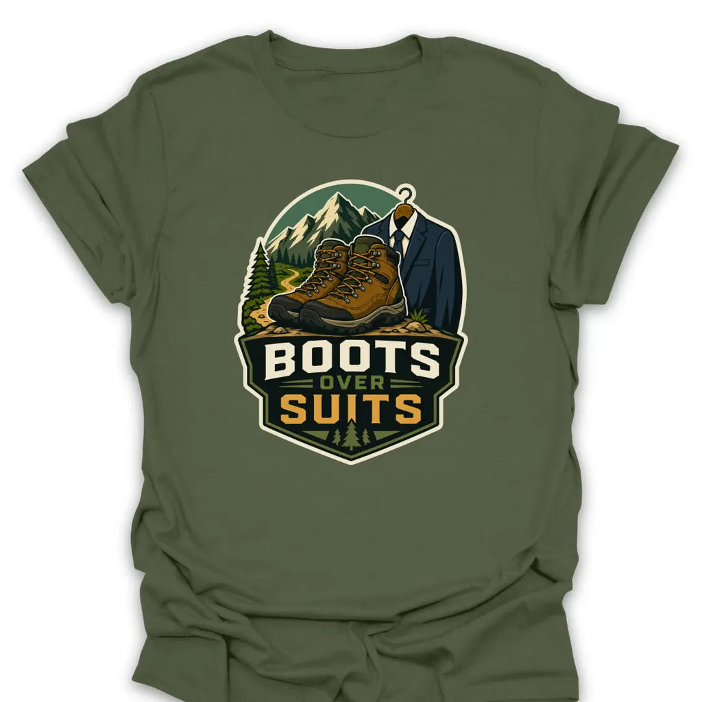 T-Shirt Military Green / S Boots Over Suits T-Shirt