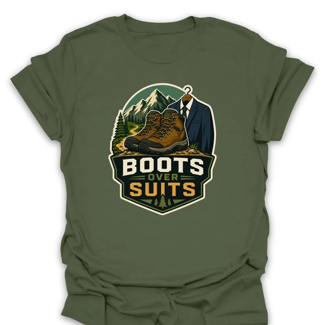 T-Shirt Military Green / S Boots Over Suits T-Shirt