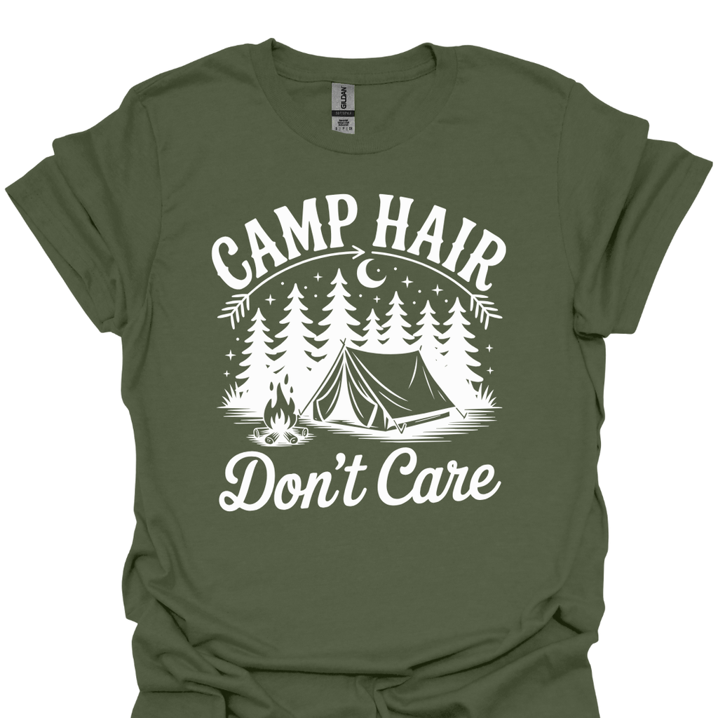 T-Shirt Military Green / S Camp Hair Don’t Care T-Shirt