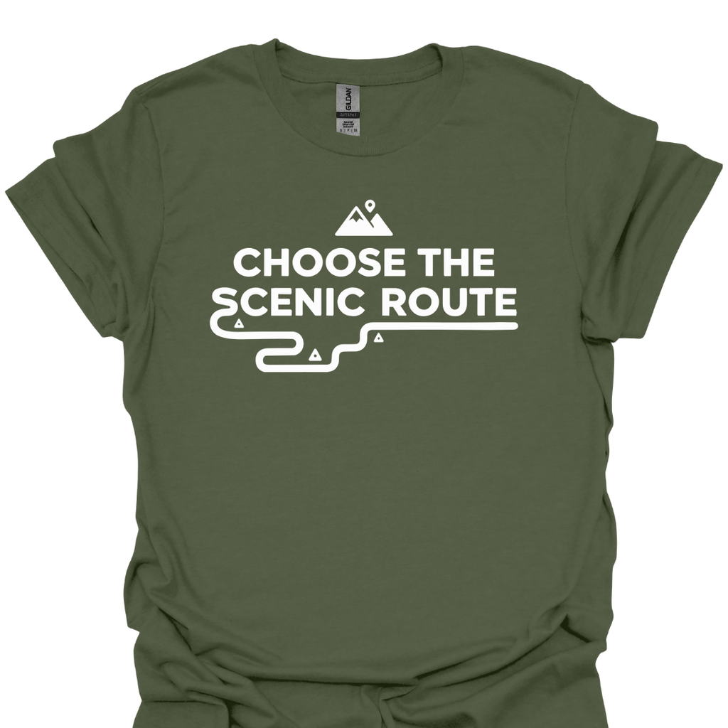 T-Shirt Military Green / S Choose the Scenic Route T-Shirt