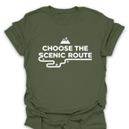 T-Shirt Military Green / S Choose the Scenic Route T-Shirt