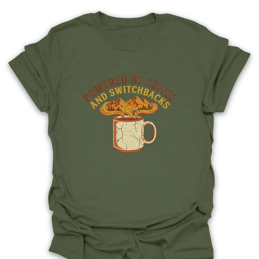 T-Shirt Military Green / S Coffee and Switchbacks T-Shirt