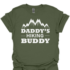T-Shirt Military Green / S Daddy’s Hiking Buddy – Cute Family Adventure T-Shirt 🥾