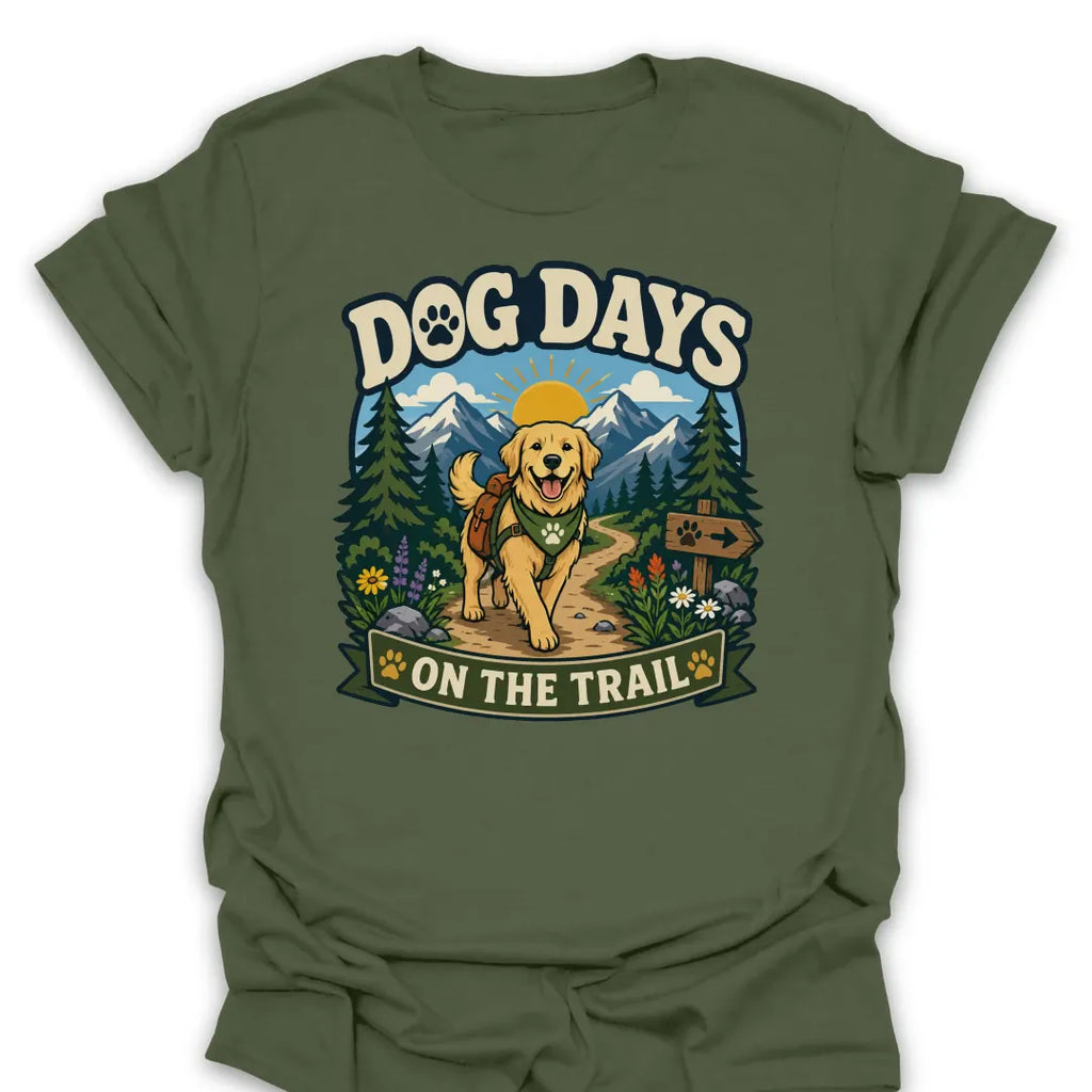 T-Shirt Military Green / S Dog Days On The Trail Mountain