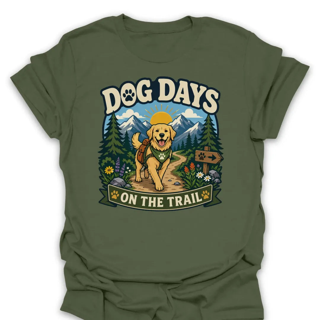 T-Shirt Military Green / S Dog Days On The Trail Mountain