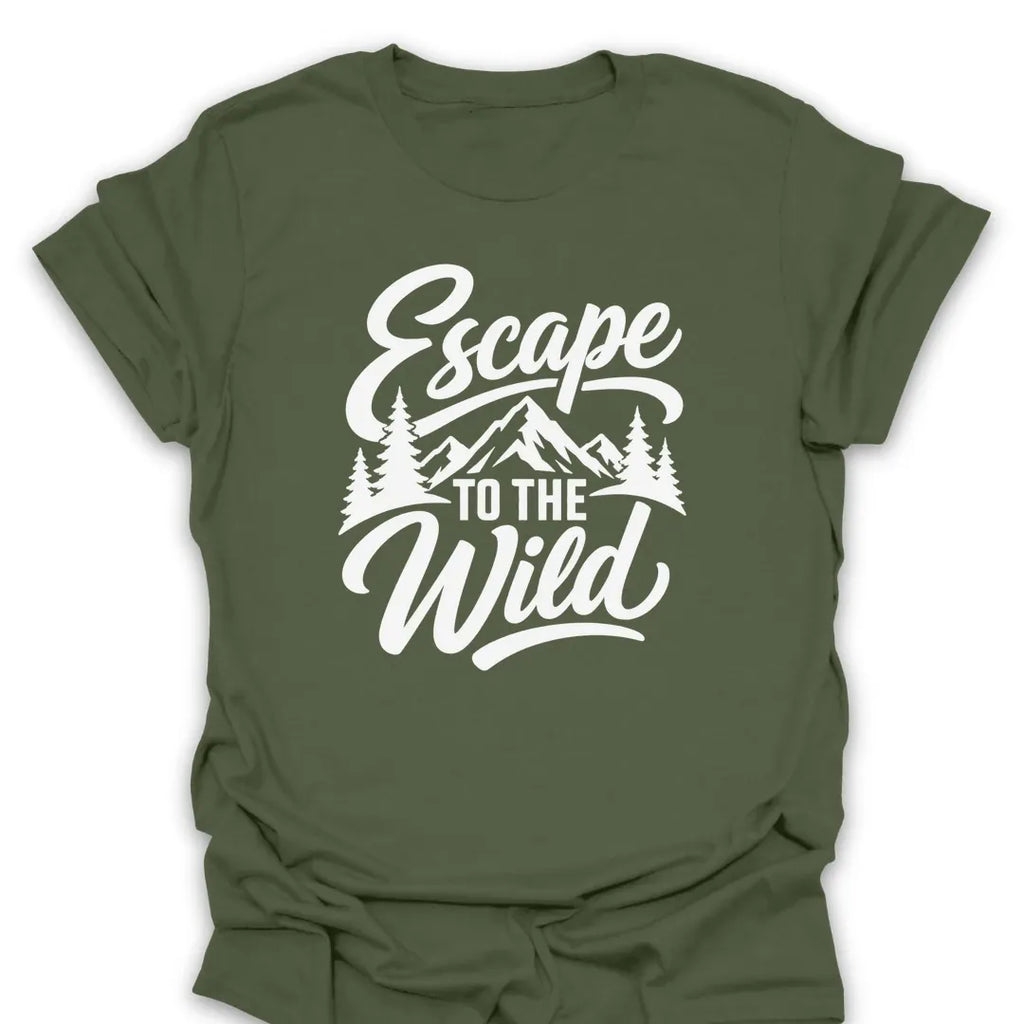 T-Shirt Military Green / S Escape To The Wild Mountain T-Shirt