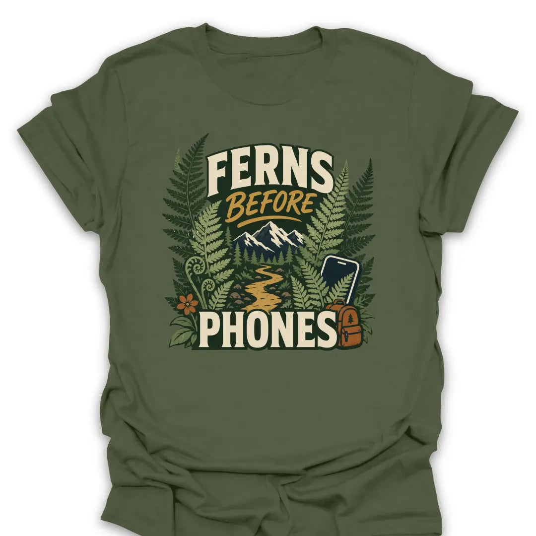 T-Shirt Military Green / S Ferns Before Phones