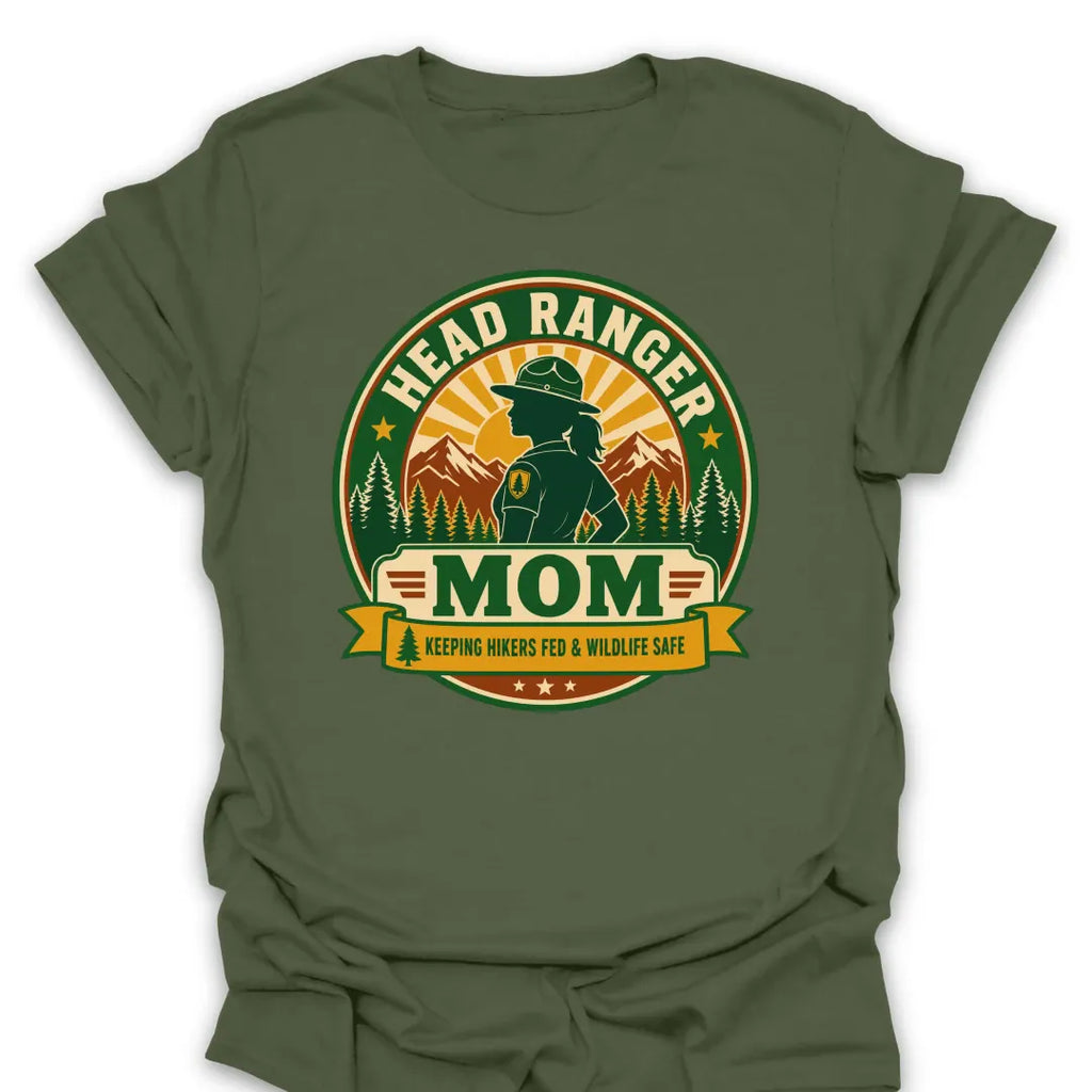 T-Shirt Military Green / S Head Ranger Mom T-Shirt