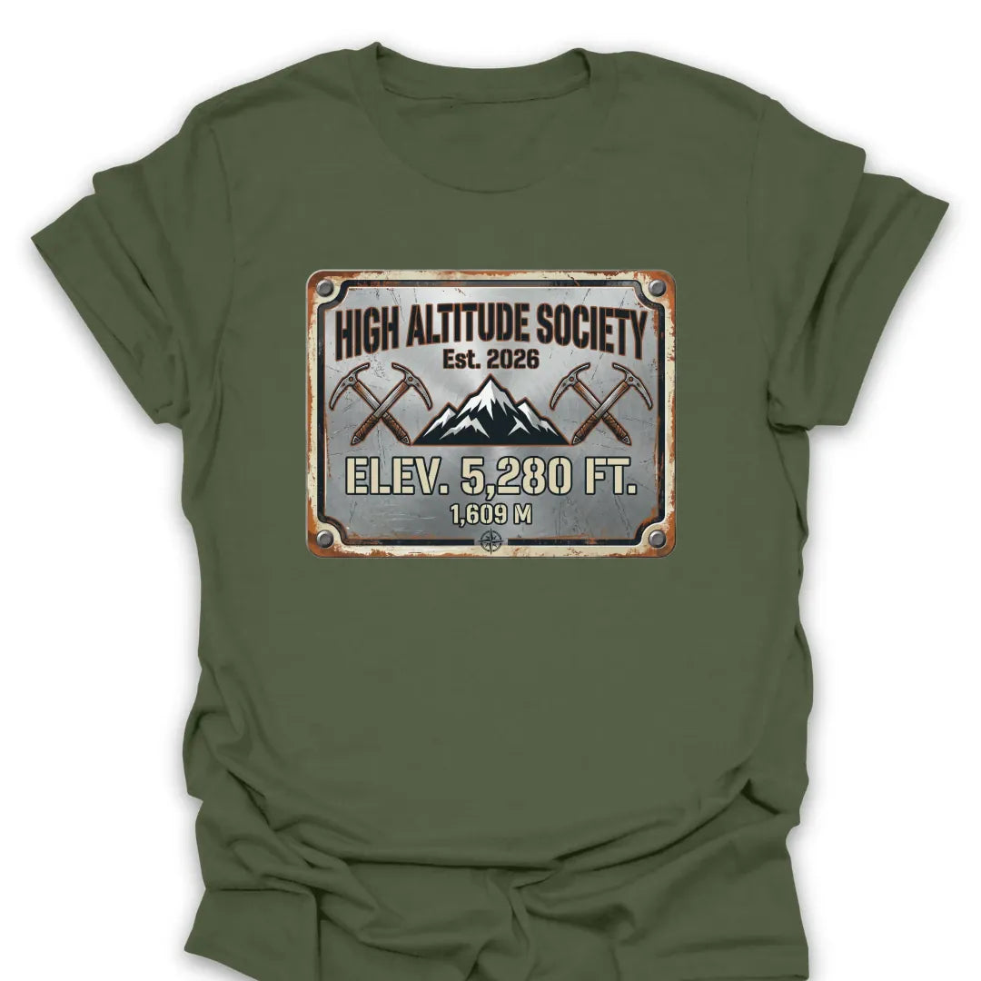 T-Shirt Military Green / S High Altitude Society T-Shirt