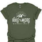 T-Shirt Military Green / S Hike More, Worry Less – Outdoor Adventure T-Shirt