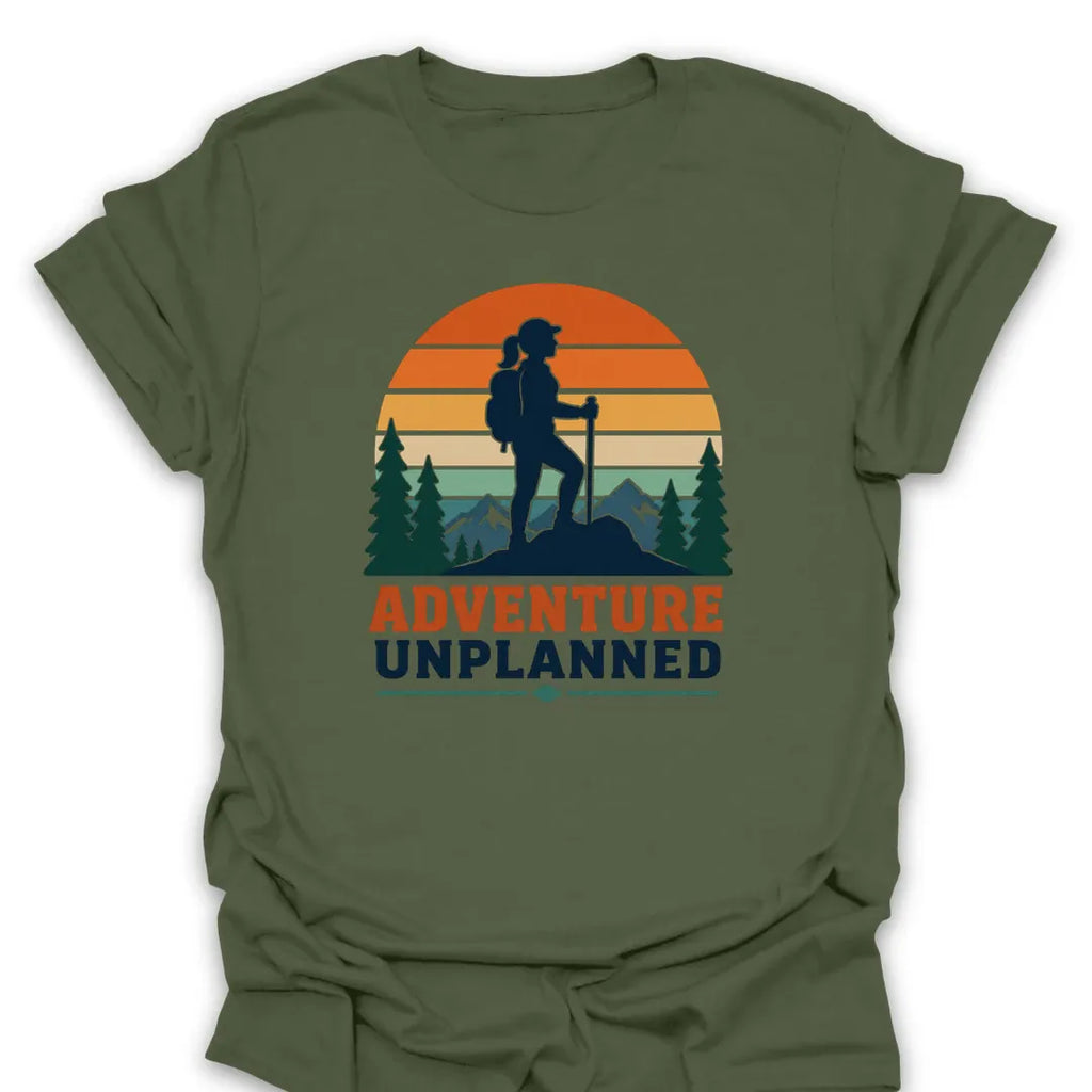 T-Shirt Military Green / S Hiking Adventure Unplanned T-Shirt