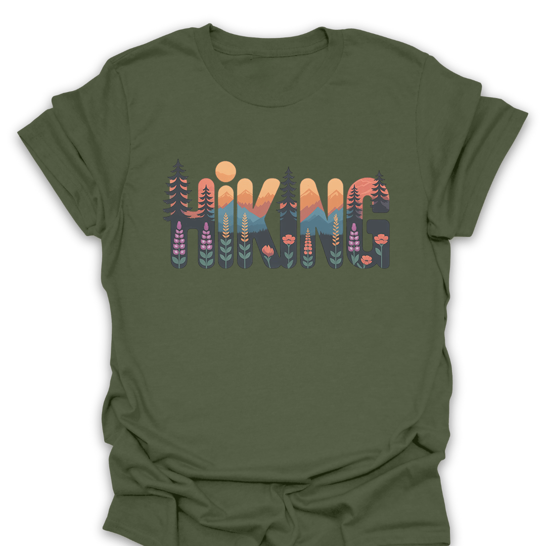 T-Shirt Military Green / S Hiking Nature T-Shirt