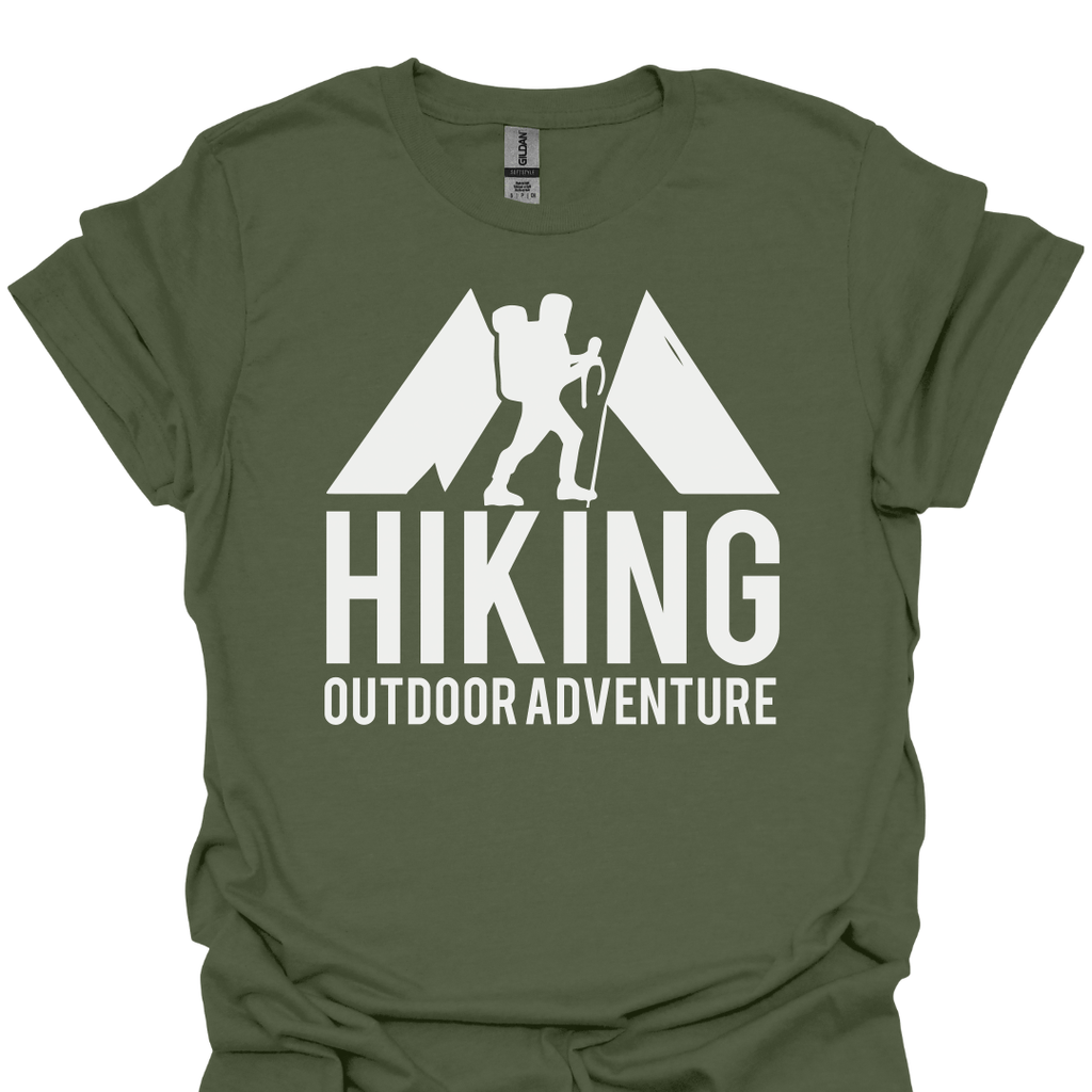 T-Shirt Military Green / S Hiking Outdoor Adventure – Mountain Trekker T-Shirt