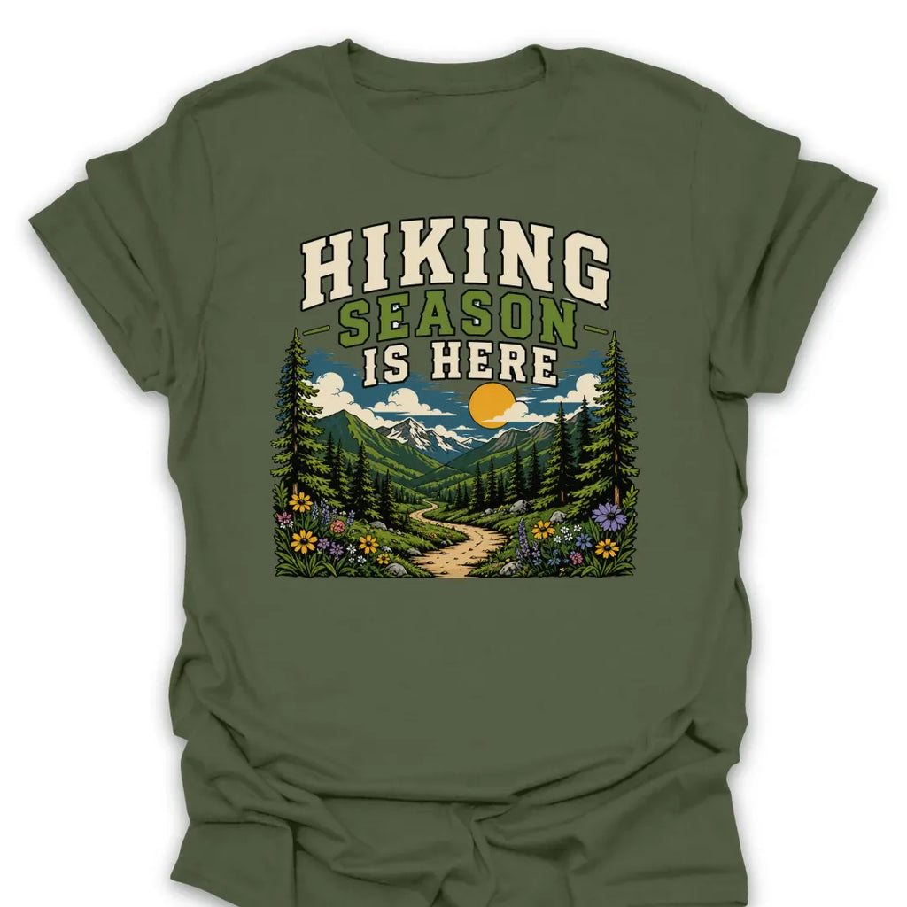 T-Shirt Military Green / S Hiking Season Trail
