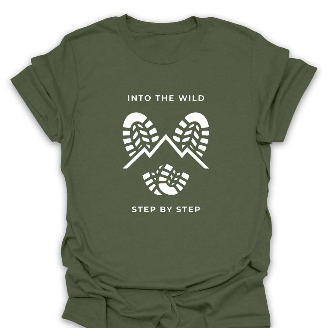 T-Shirt Military Green / S Into the Wild Step By Step T-Shirt