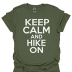 T-Shirt Military Green / S Keep Calm and Hike On – Minimalist Hiking T-Shirt