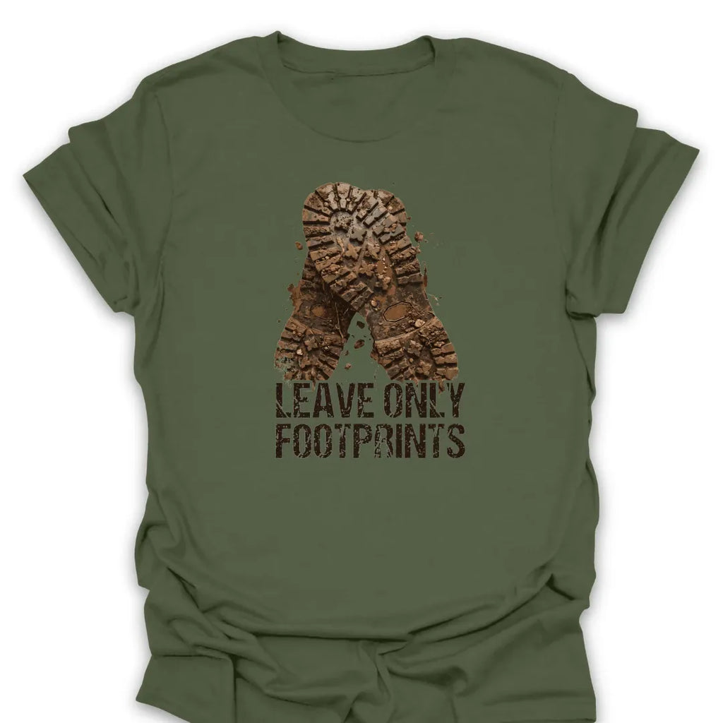 T-Shirt Military Green / S Leave Only Bootprints T-Shirt