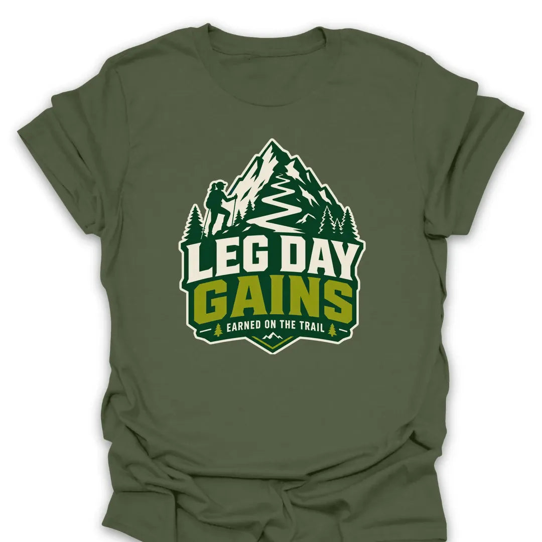 T-Shirt Military Green / S Leg Day Gains T-Shirt