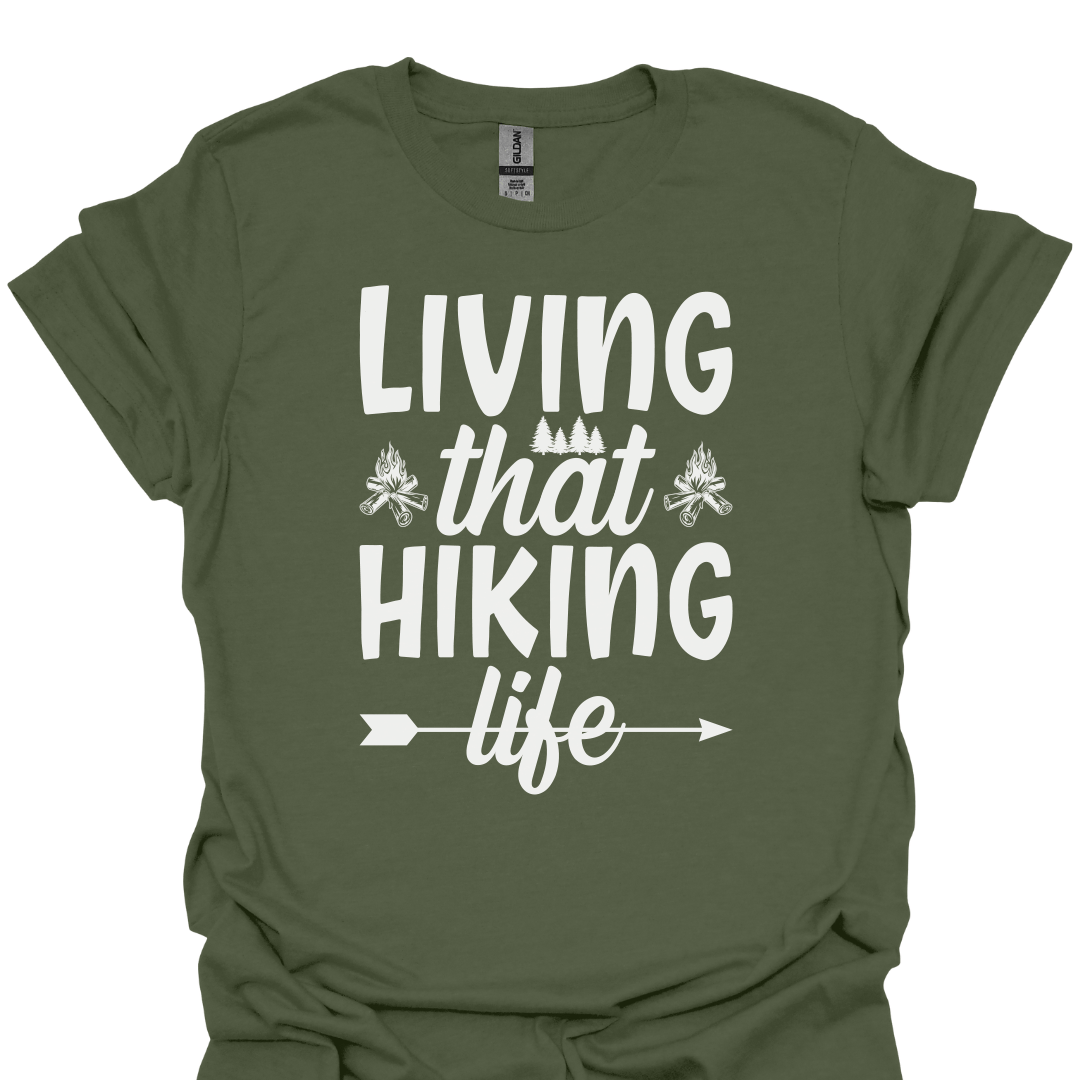 T-Shirt Military Green / S Living That Hiking Life - T-Shirt 🌲🥾