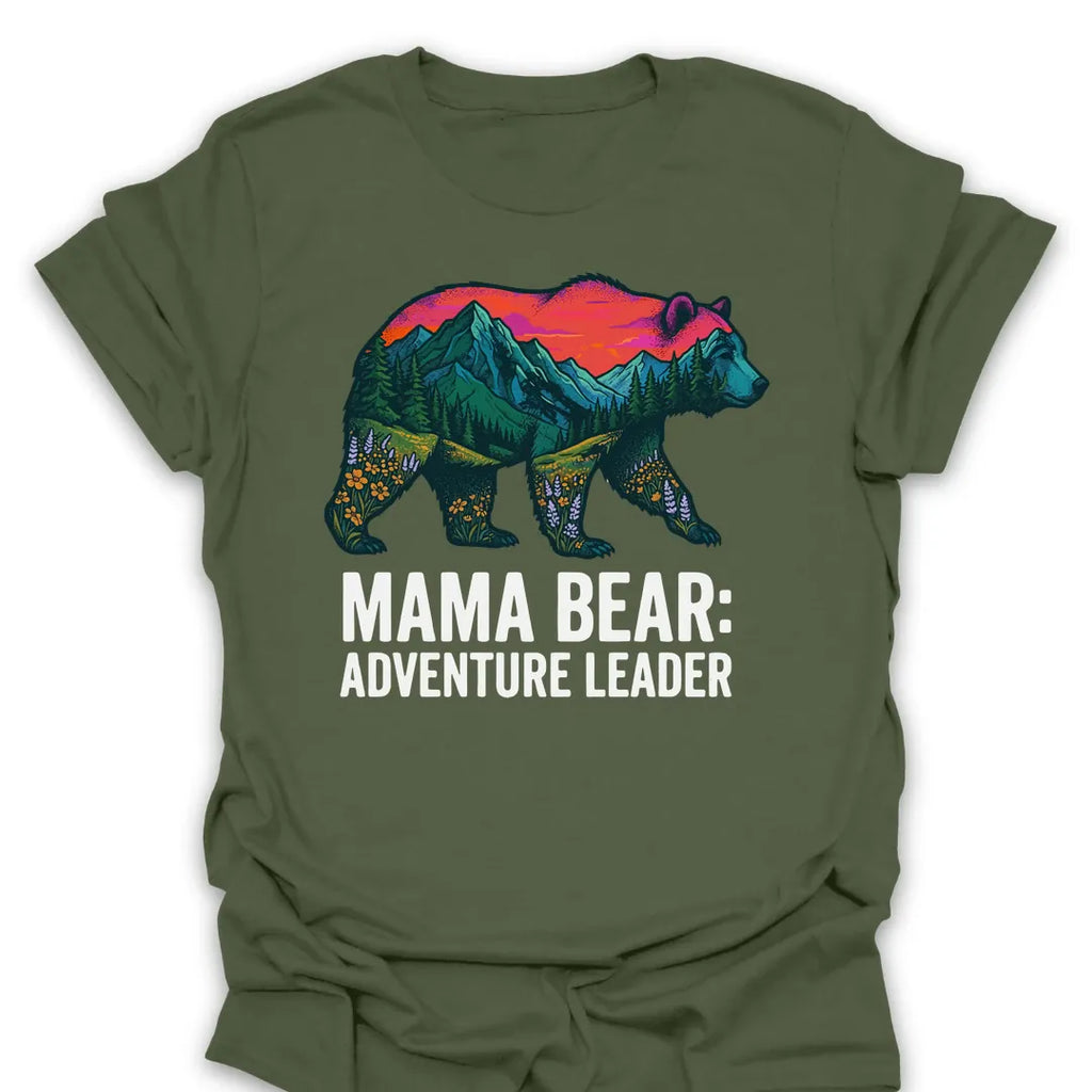 T-Shirt Military Green / S Mama Bear Adventure Leader T-Shirt